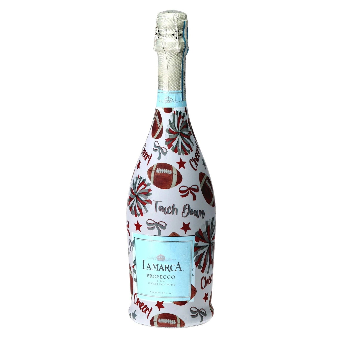 Crimson & Grey Game Day Prosecco Bottle Wrap