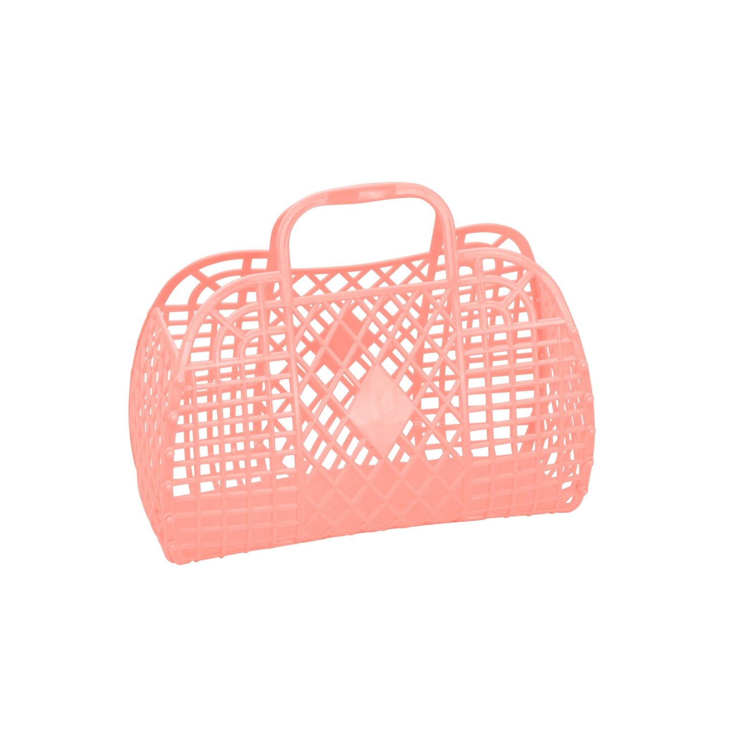 Retro Basket Jelly Bag - Small: Neon Pink