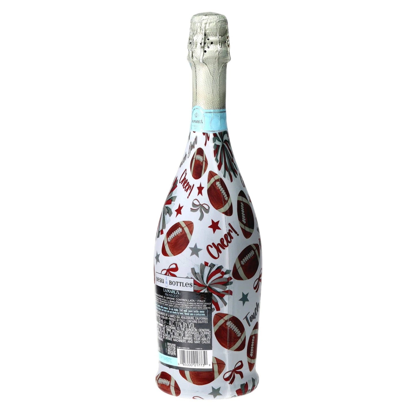 Crimson & Grey Game Day Prosecco Bottle Wrap