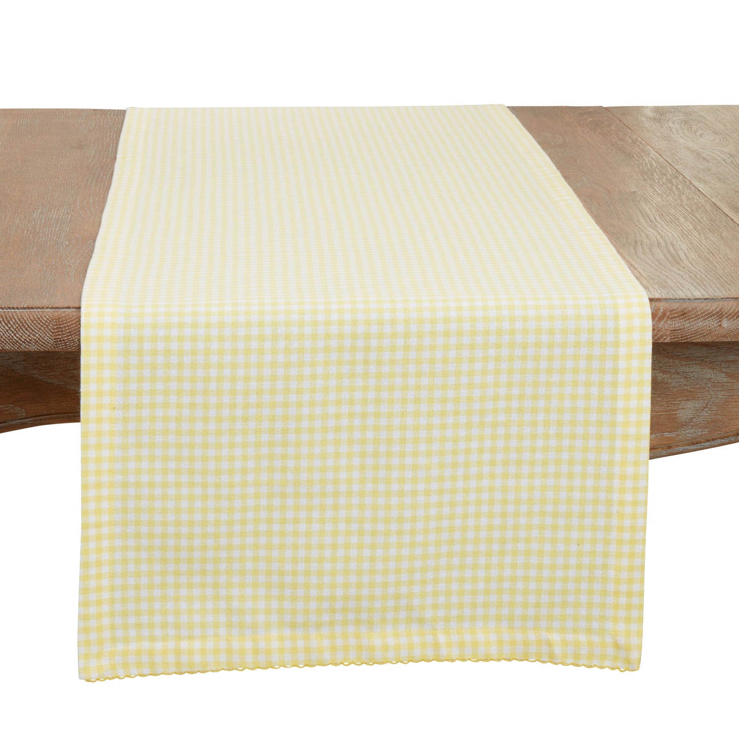 Traditional Gingham Table Runner: Yellow / 16"x72"