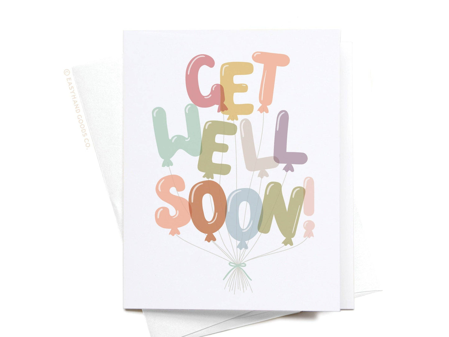 Get Well Soon Balloons Greeting Card