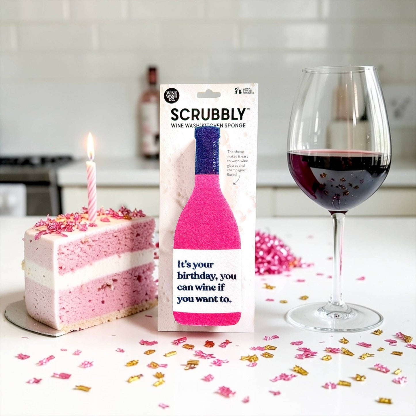 Scrubbly™ Sponge - Birthday Pink