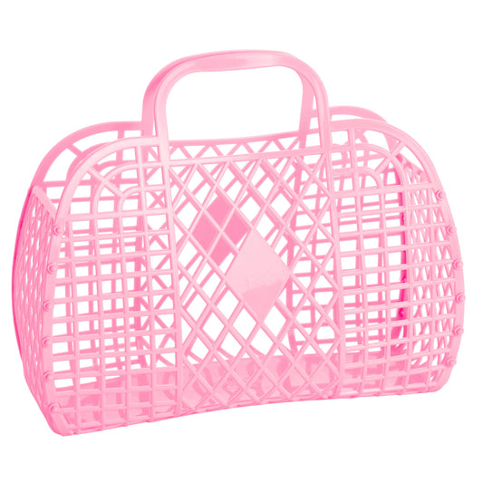 Retro Basket Jelly Bag - Large: Bubblegum Pink