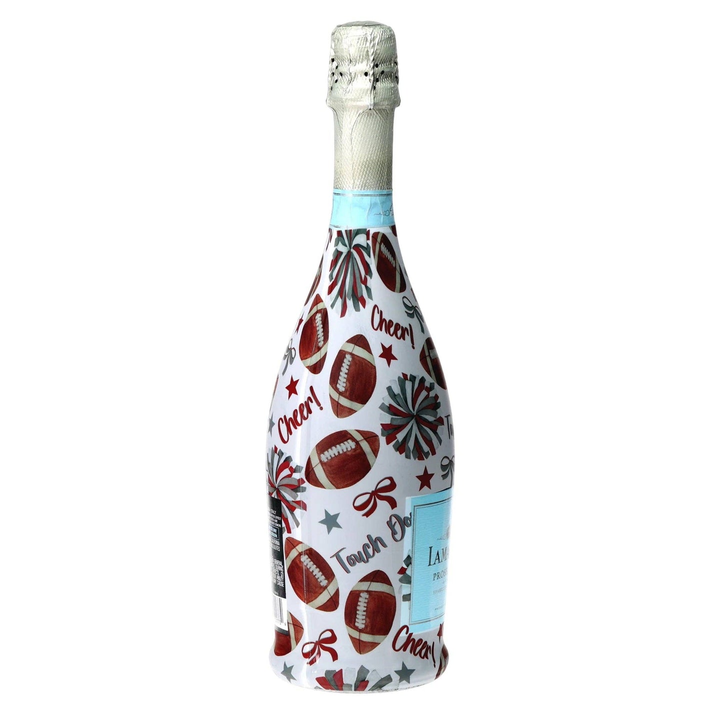 Crimson & Grey Game Day Prosecco Bottle Wrap