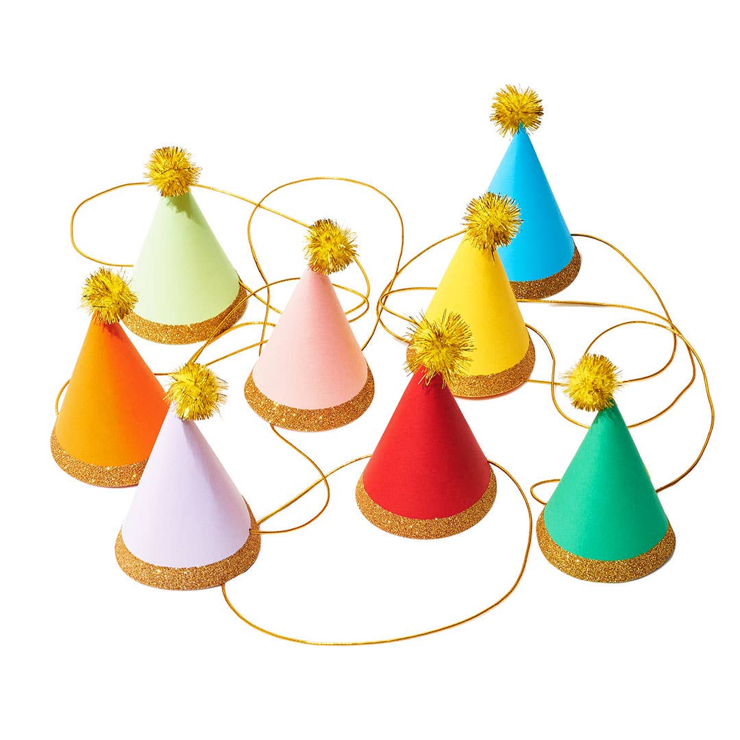 Mini Pom Party Hats