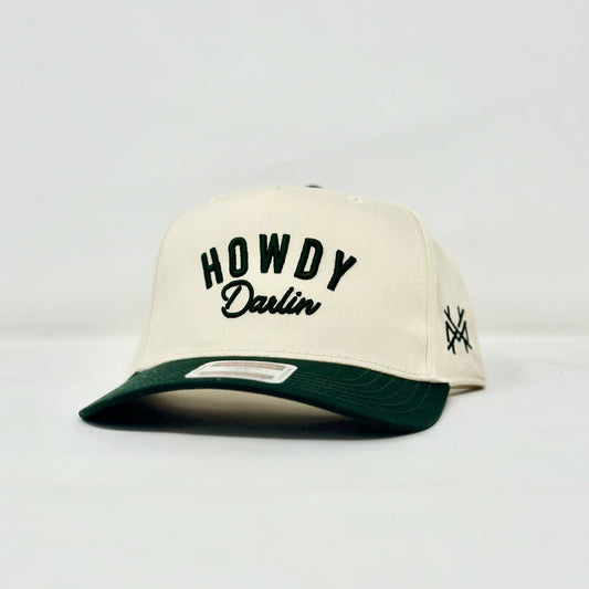 MHC Howdy Darlin Trucker Hat: Green/Natural Otto