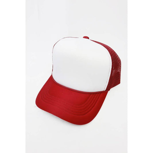 Classic Foam Dark Shades Trucker Hat: BURGUNDY / ONE