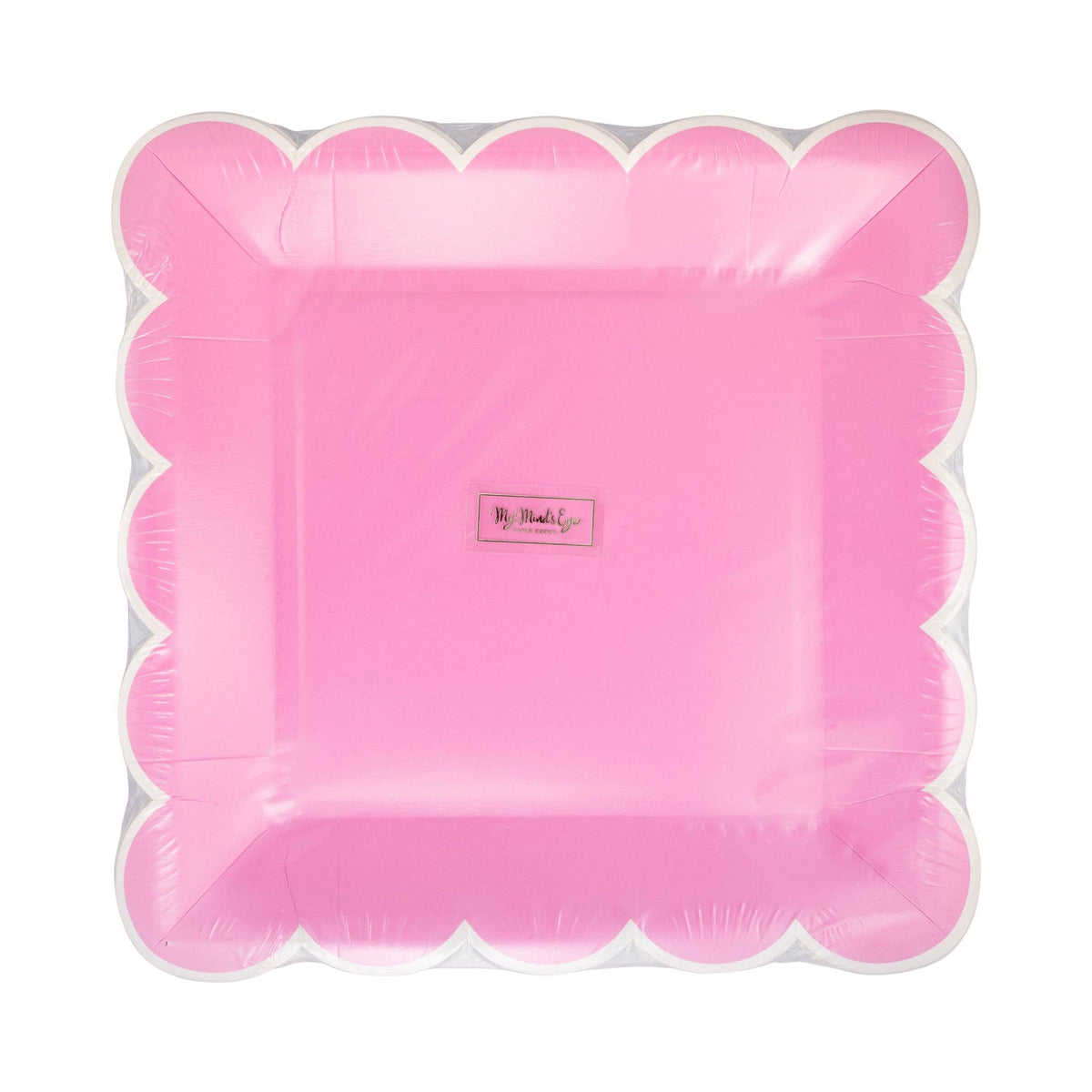 PAR1119 - Fuchsia Scalloped Square 9" Plate