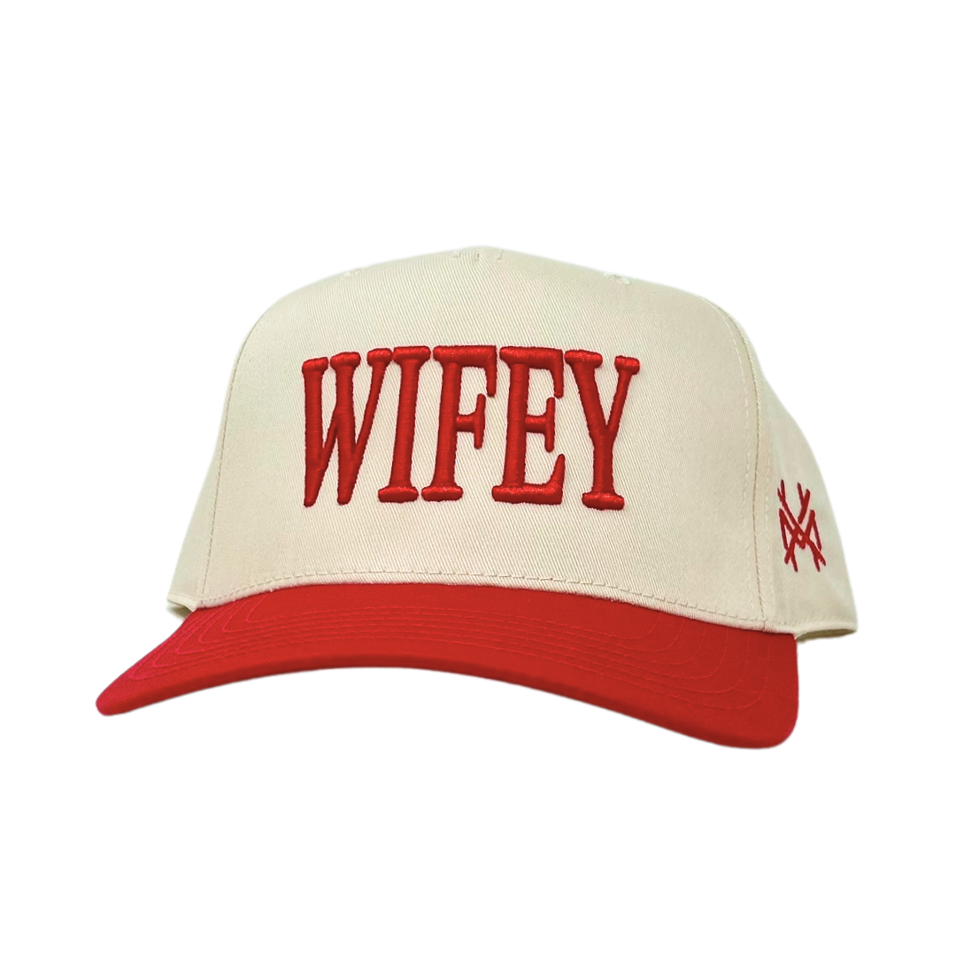 MHC Wifey Trucker Hat: Black/Natural Otto