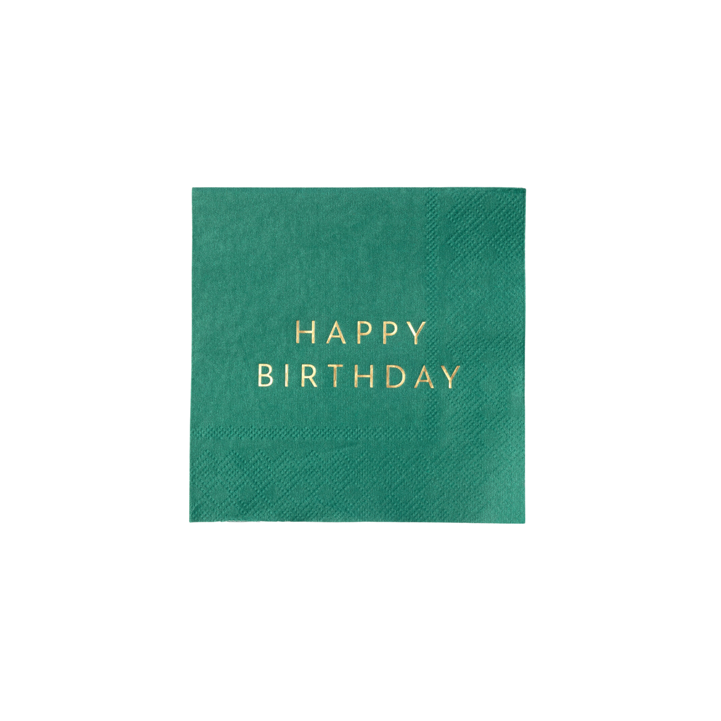 EMERALD GREEN SIGNATURE HAPPY BIRTHDAY COCKTAIL NAPKINS