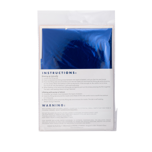 Blue Star Shaped Mylar Balloon