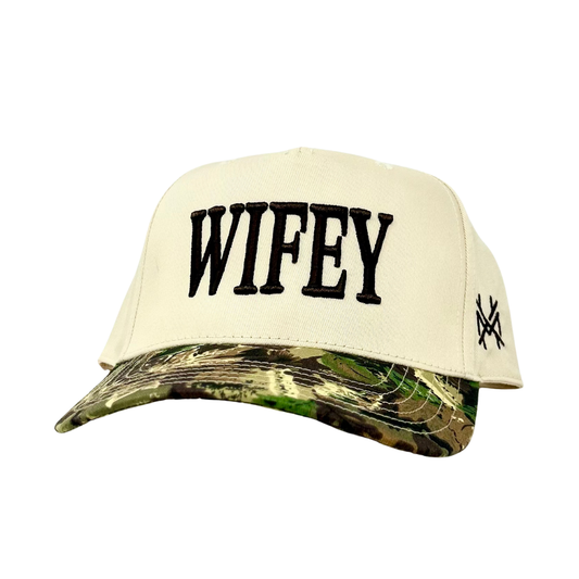 MHC Wifey Trucker Hat: Black/Natural Otto