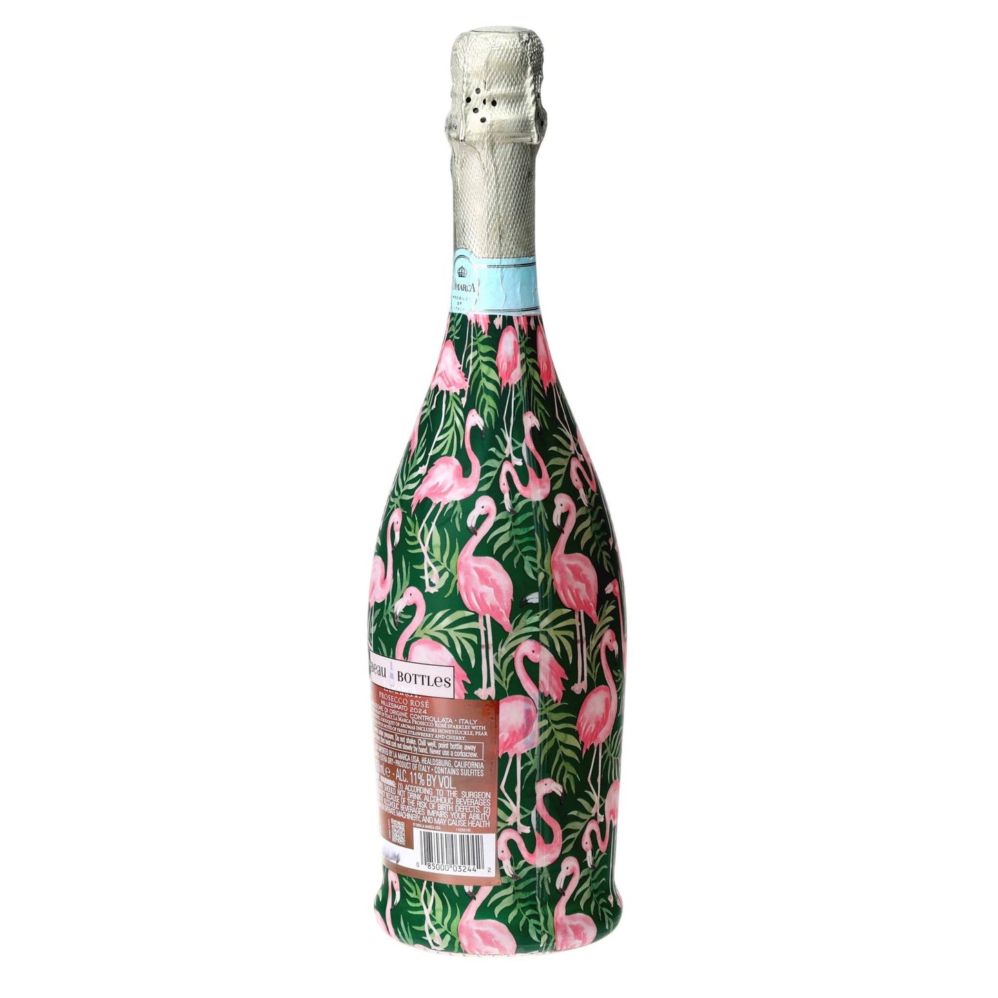 Palm Flamingo Club Prosecco Bottle Wrap