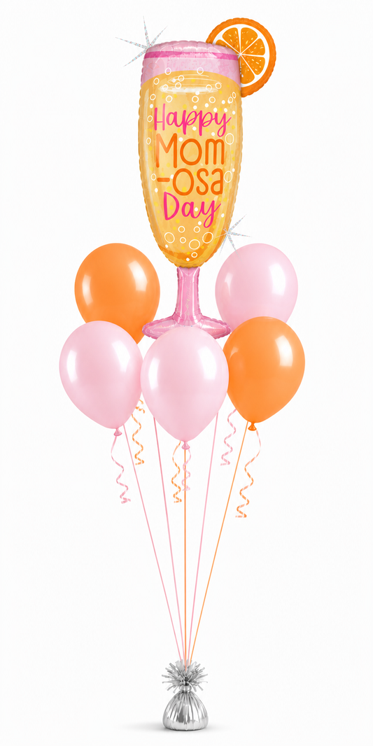Mother's Day - Happy Mom-osa Day Helium Balloon Bouquet