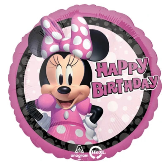 18 Inch Minnie Mouse Happy Birthday Foil Balloon