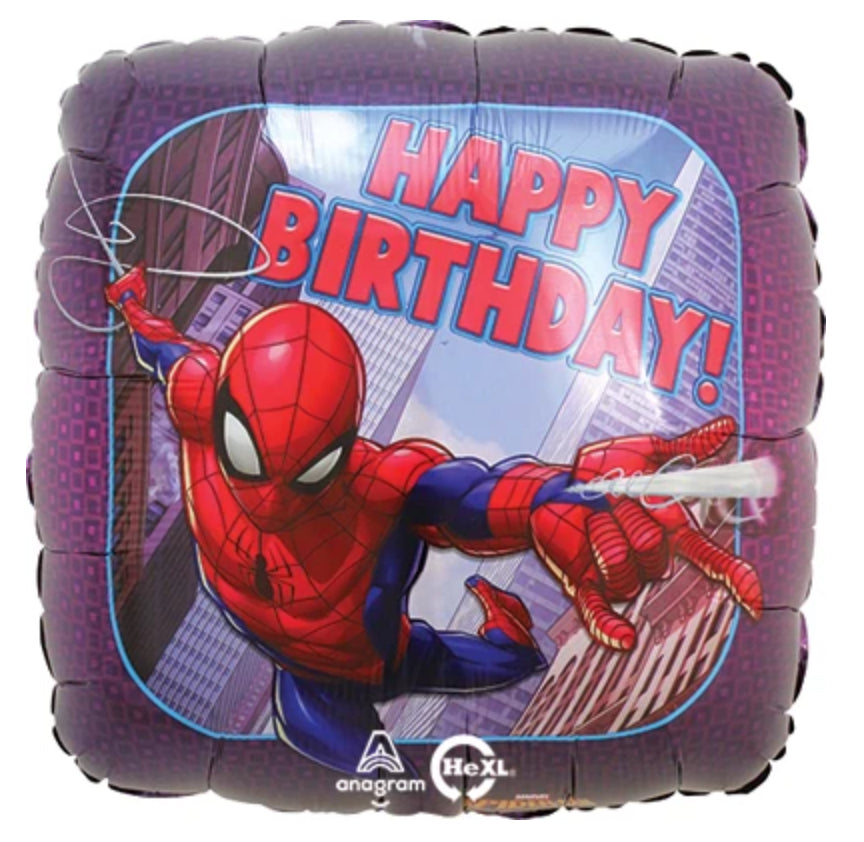 18 Inch Spider-Man Happy Birthday Foil Balloon