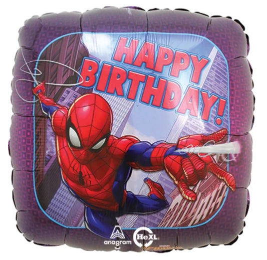 18 Inch Spider-Man Happy Birthday Foil Balloon