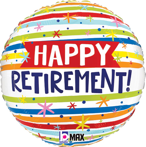 18 Inch Round Foil Balloon Happy Retirement