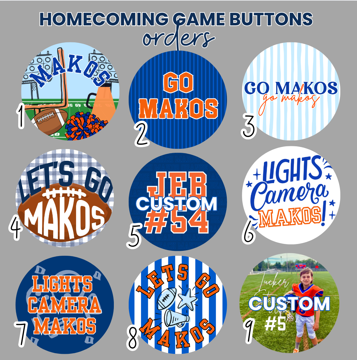 MAKOS BUTTON PINS - HOCO26