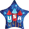 USA Firework 18 inch Star Foil Balloon