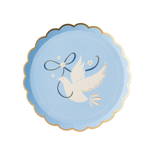 Dove Sky Blue Small Plates, 8.5 in. (Set of 8)