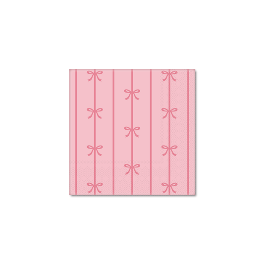 PETAL PINK SIGNATURE BOW SMALL NAPKINS