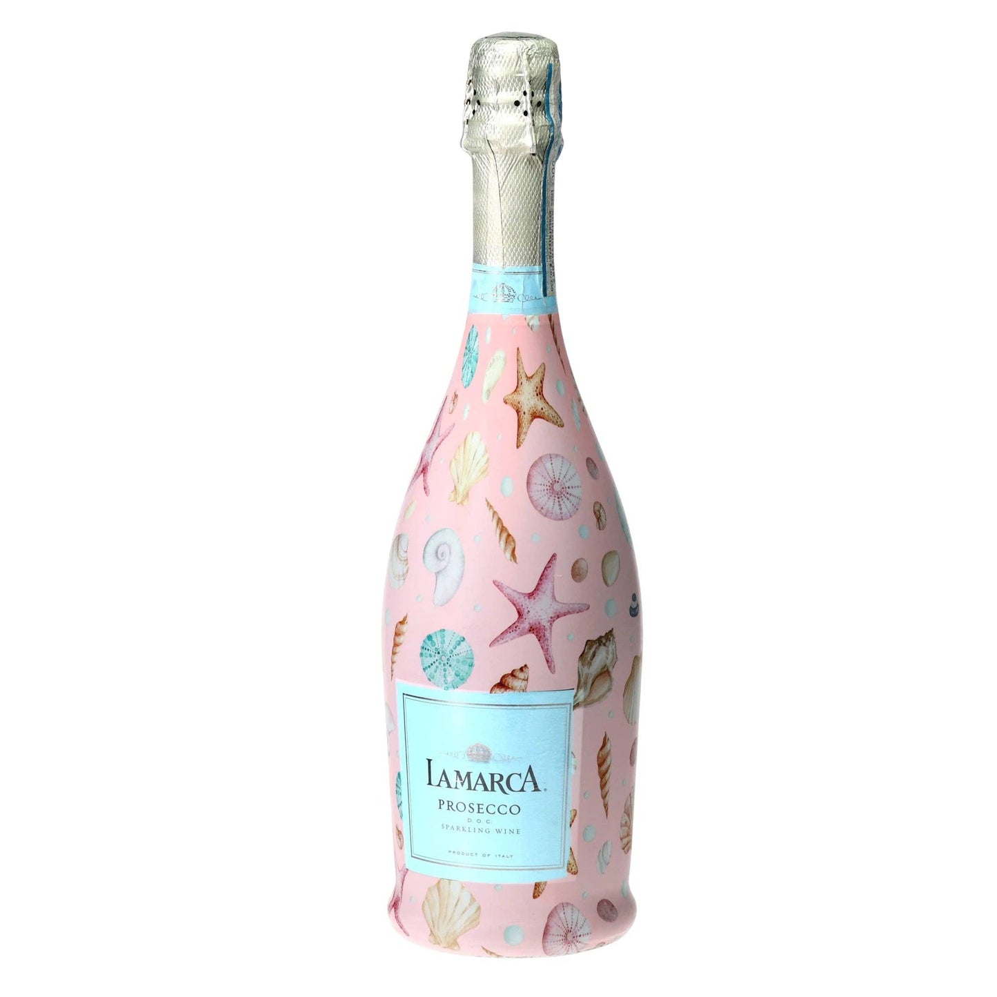 Pink Seashells Prosecco Bottle Wrap