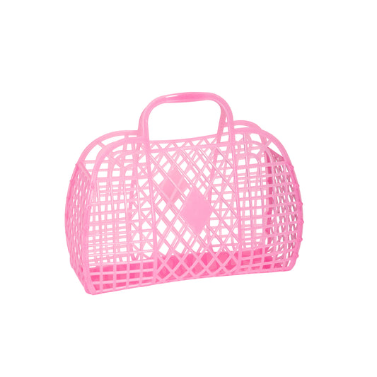 Retro Basket Jelly Bag - Small: Neon Pink