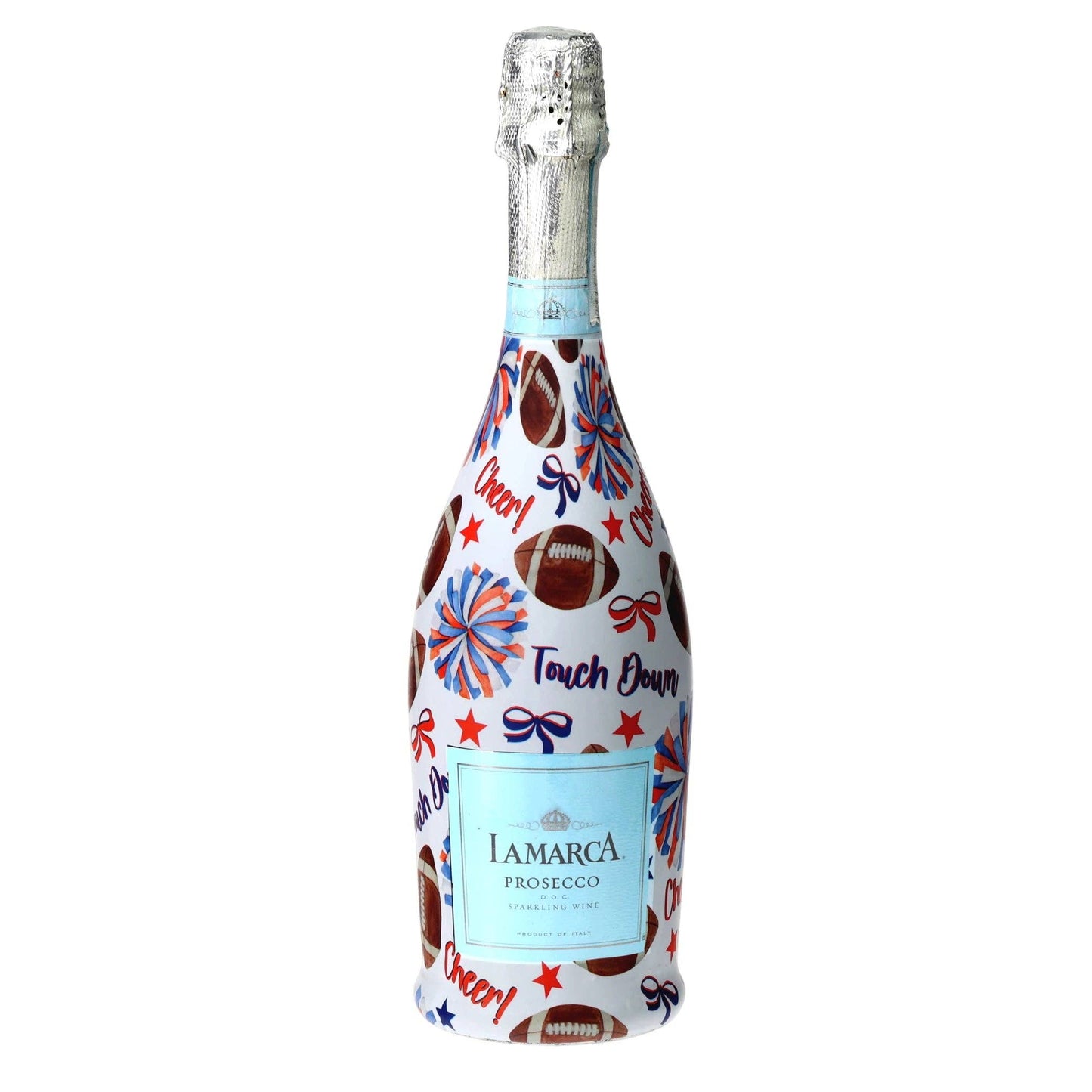 Blue & Orange Game Day Prosecco Bottle Wrap