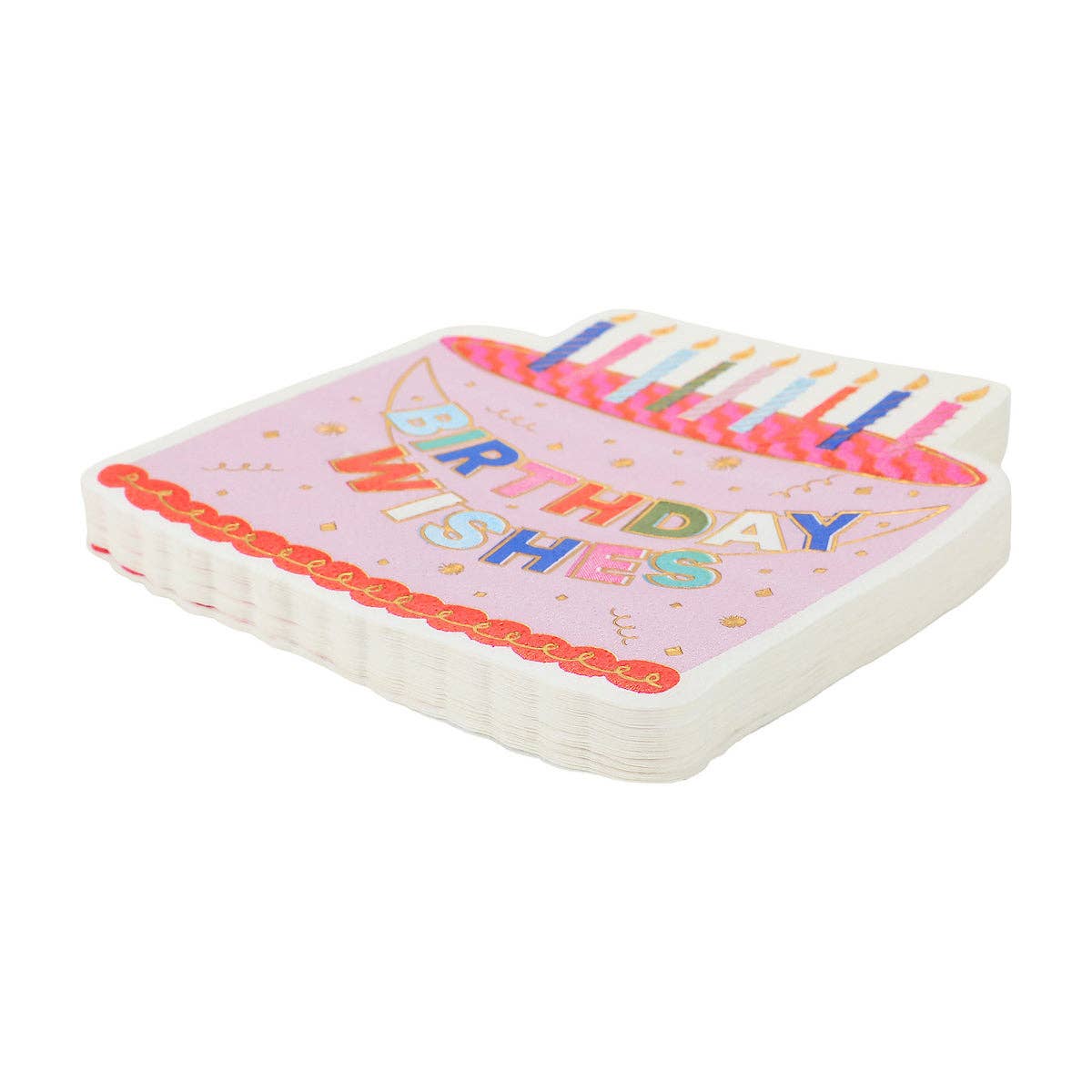 Birthday Wishes Diecut Cake Napkins (20 ct)
