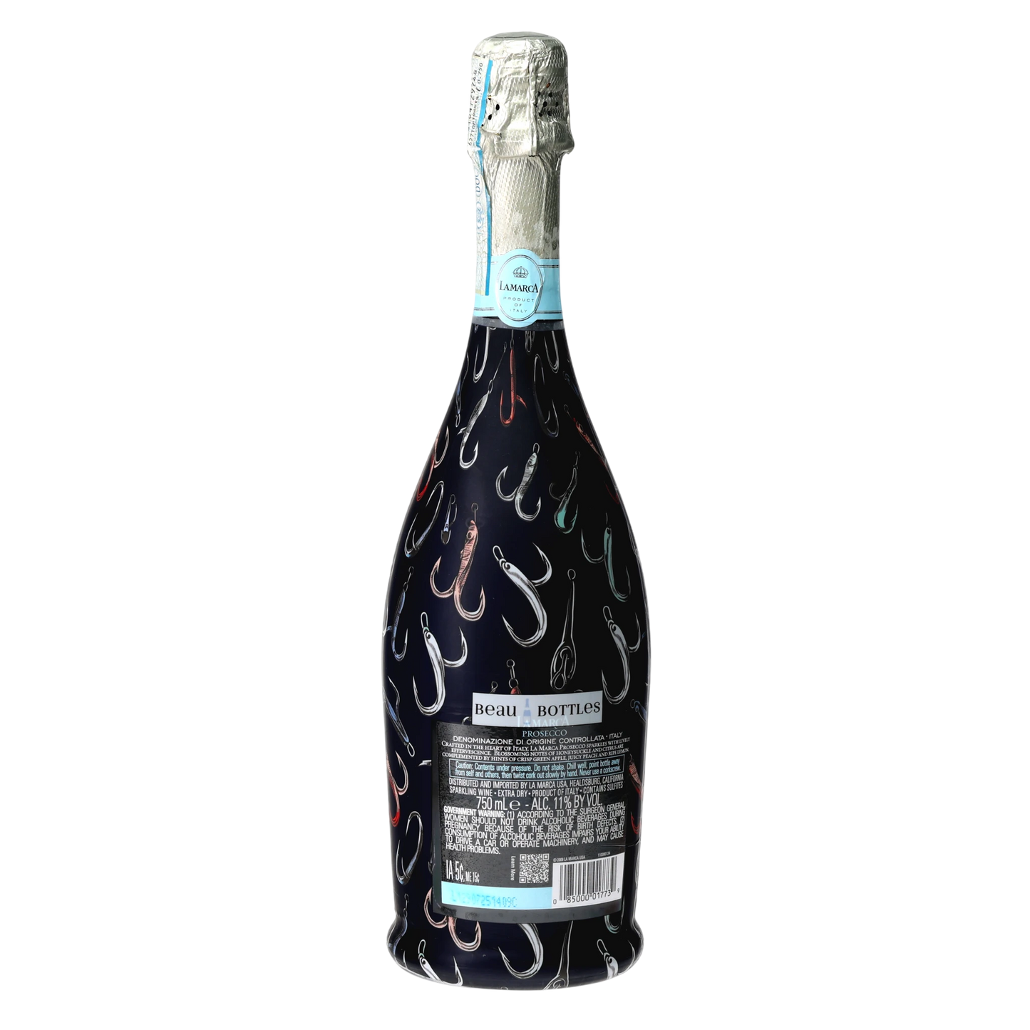 Fishing Hooks Prosecco Bottle Wrap
