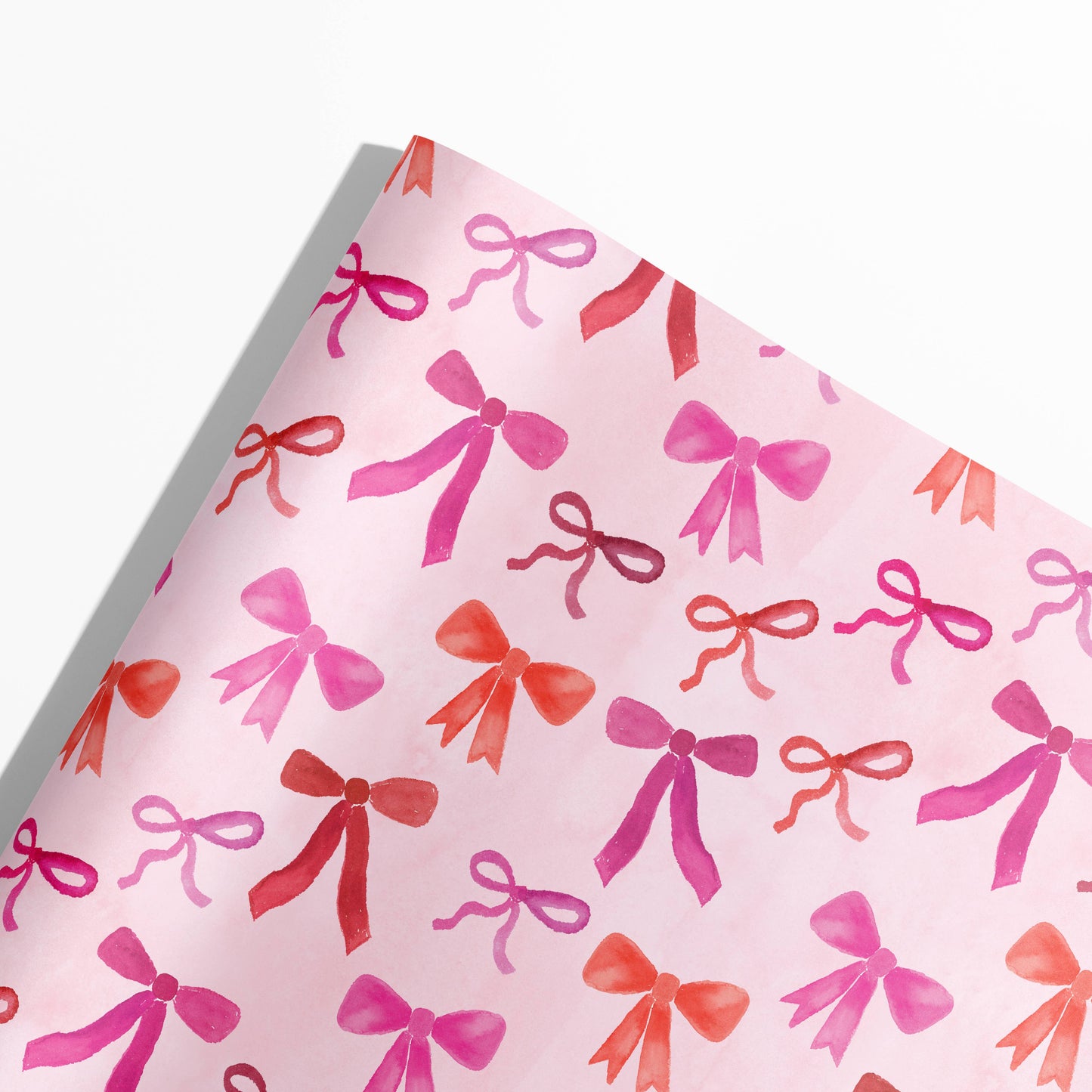 Pink Bow Gift Wrap | Coquette Aesthetic Wrapping Paper: Roll of 3 Sheets