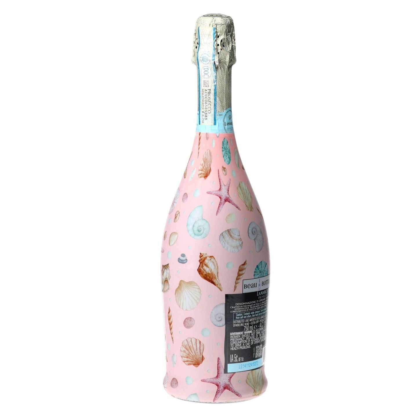 Pink Seashells Prosecco Bottle Wrap