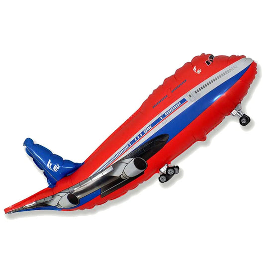 39 Inch Airplane Red Foil Balloon