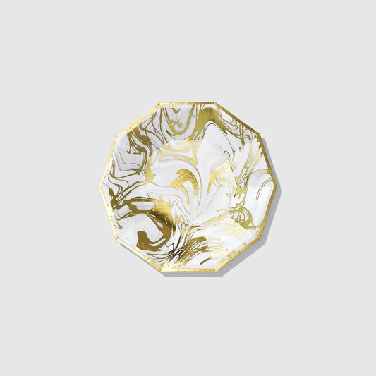 Carrara Marble Small Plates (10 per pack)
