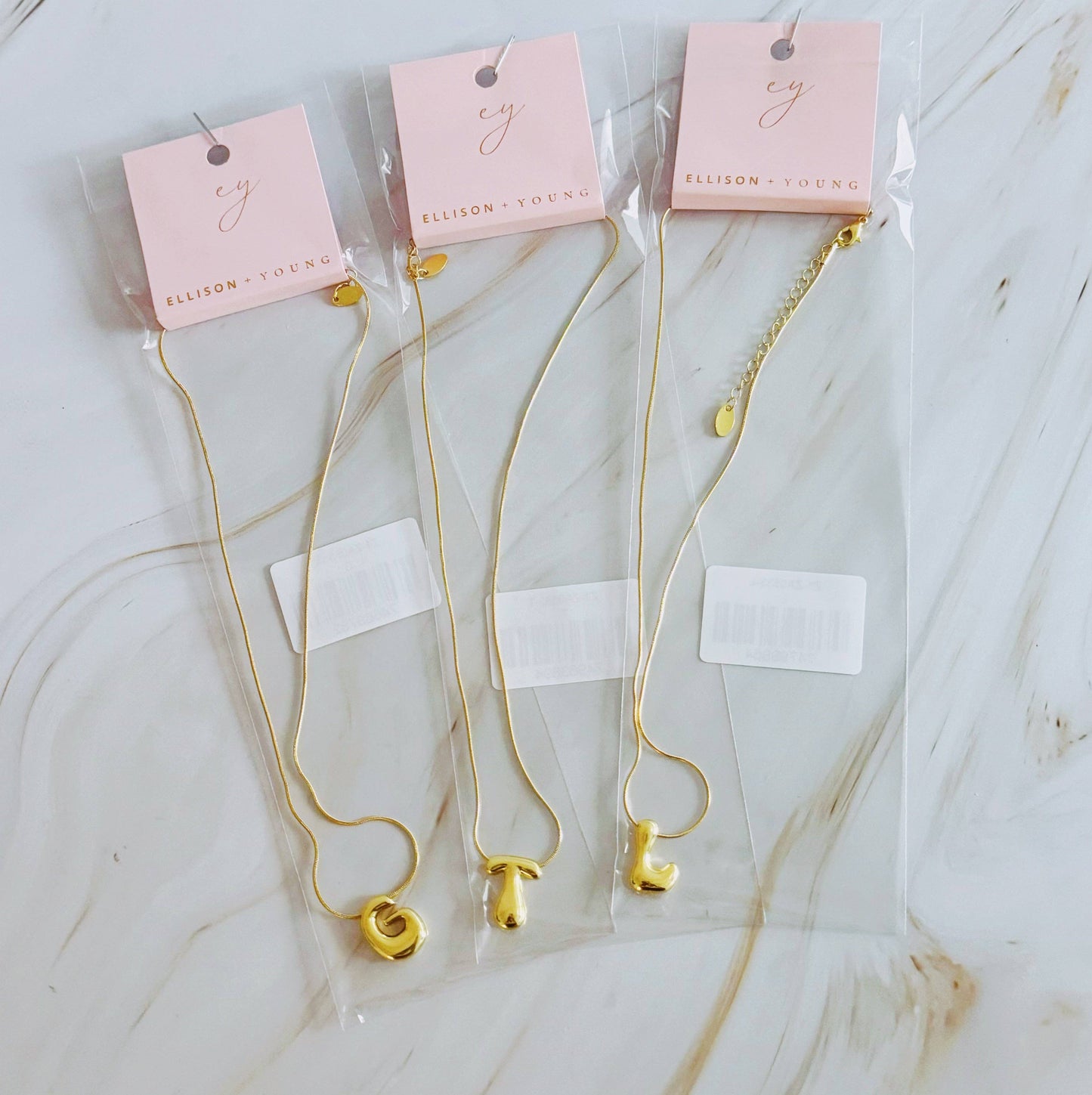 Balloon Letter Initial Necklace: A