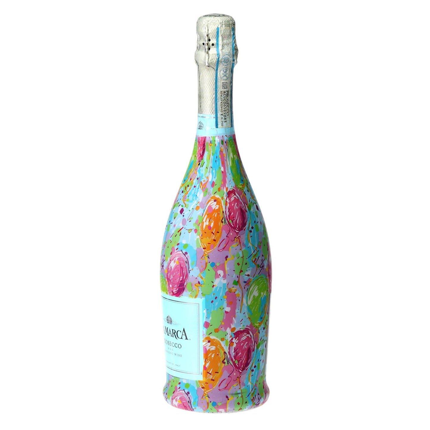 Happy Birthday Balloons Prosecco Bottle Wrap
