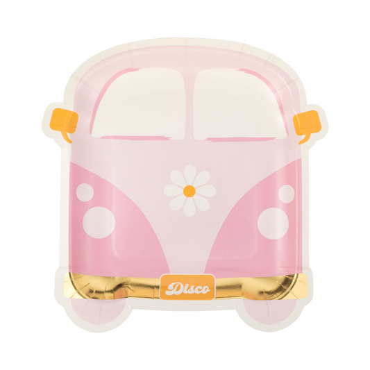 PLGOG42 - Disco Daisy Van Shaped Paper Plate