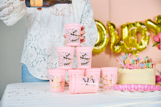 Big Birthday Energy Reusable Cups Set (8 ct)