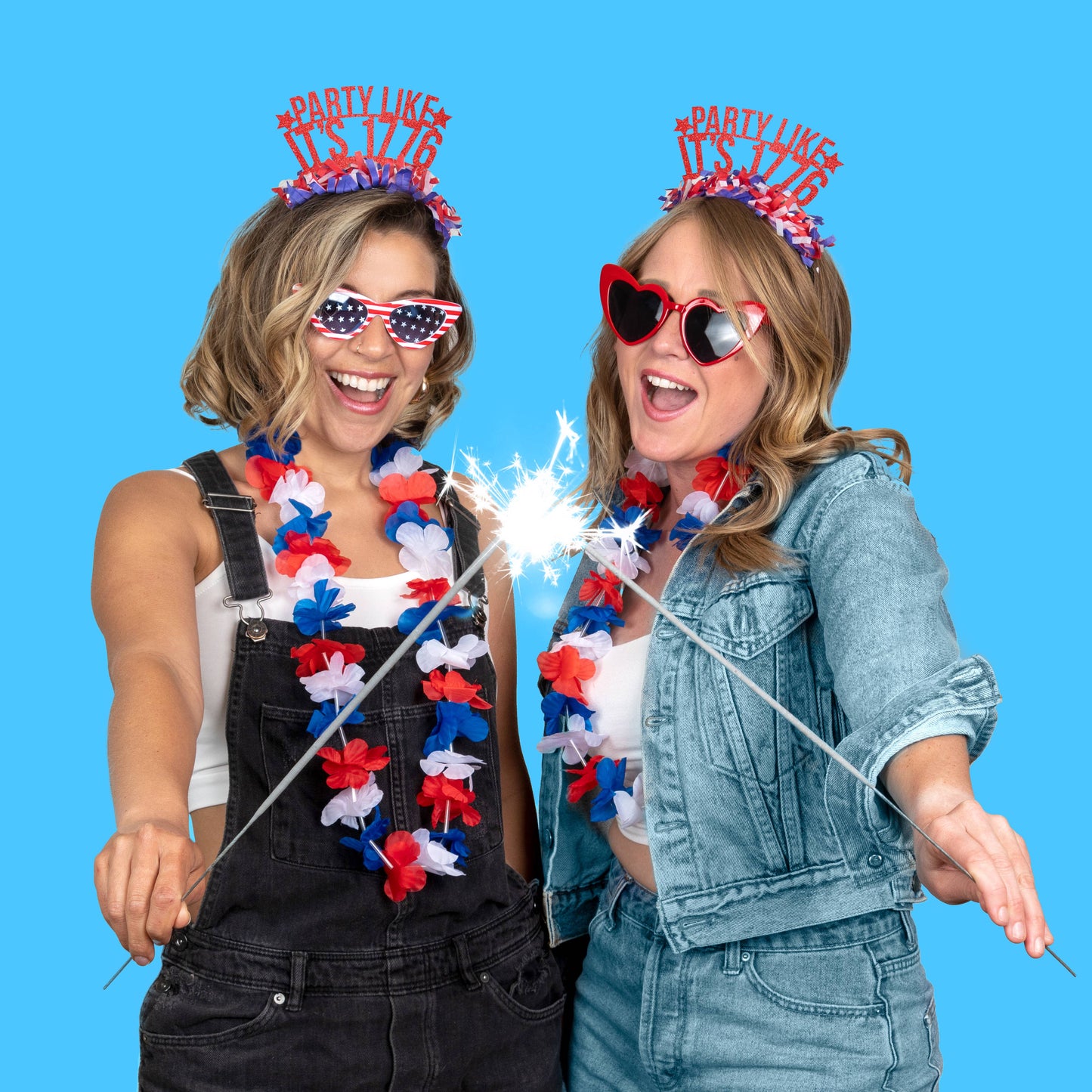 Party like It's 1776 - 4th of July Party Headband: USA / Red Words