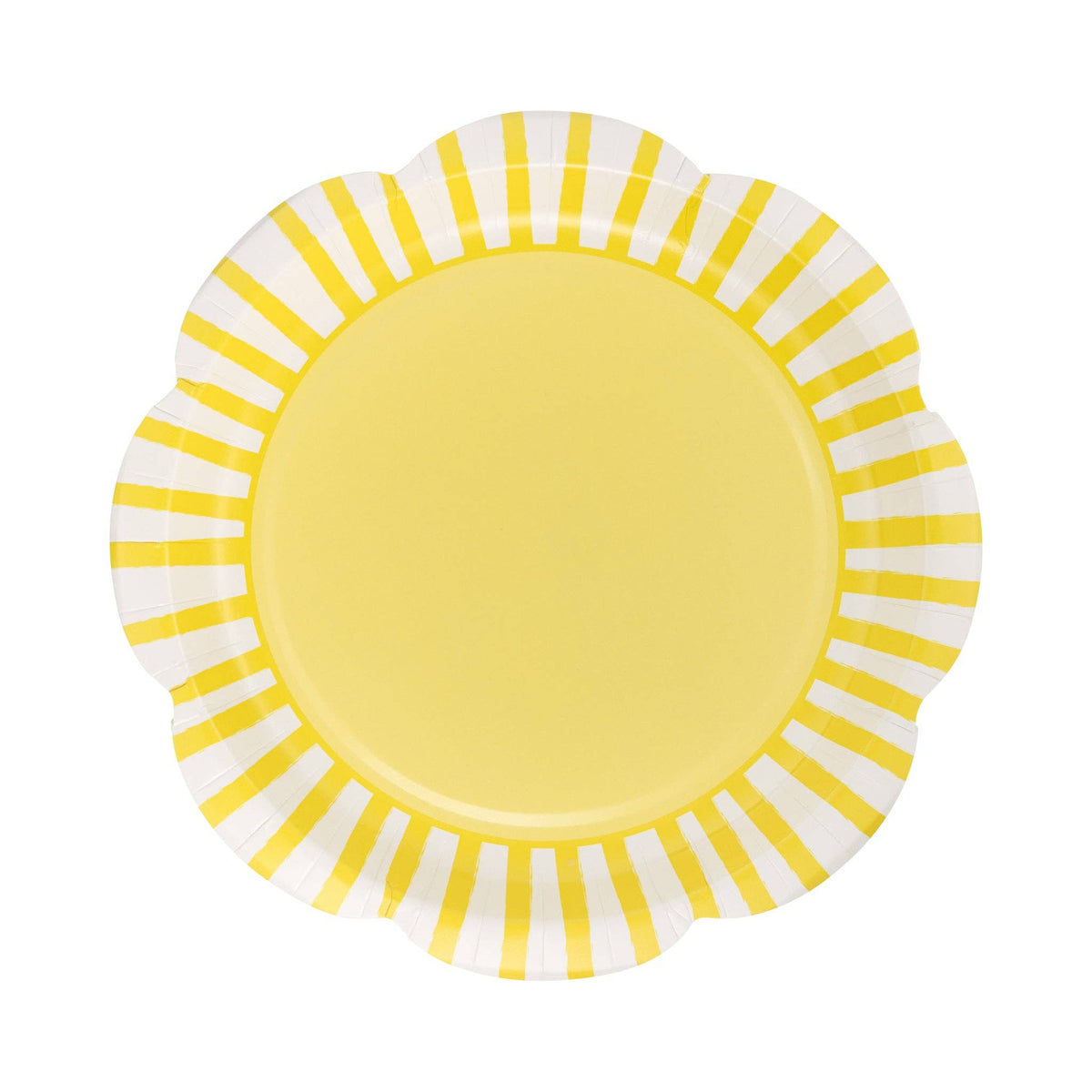 PAR1128 - Yellow Striped Scallops 9" Plate