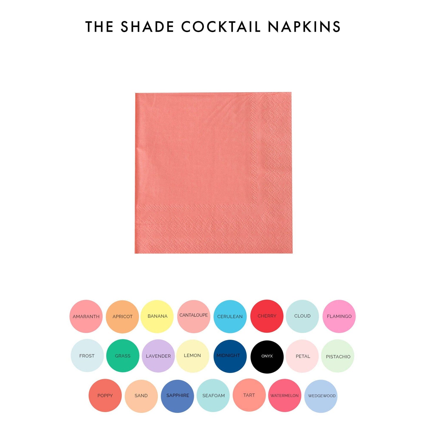 Shades Cocktail Napkins - 20 Pk. - 23 Color Option: Cloud