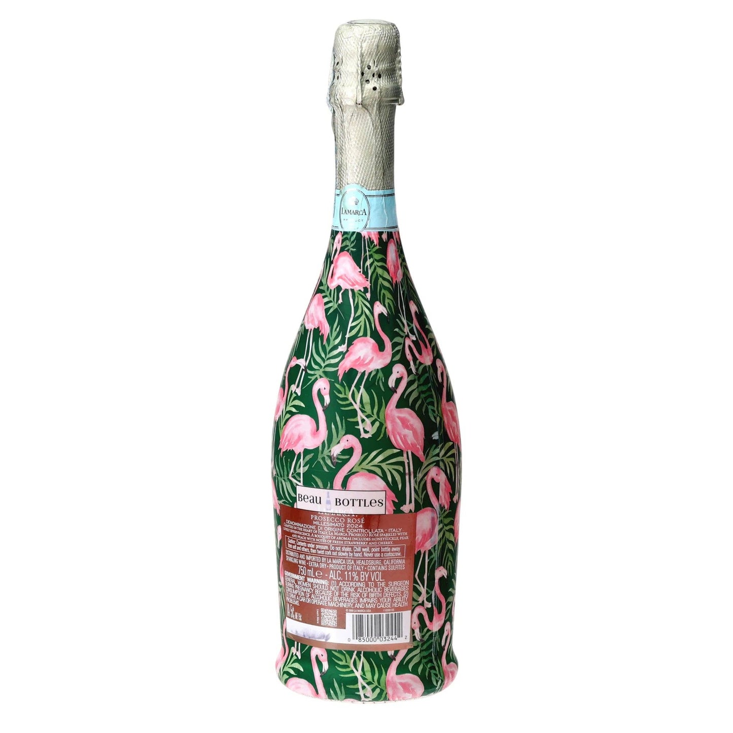 Palm Flamingo Club Prosecco Bottle Wrap