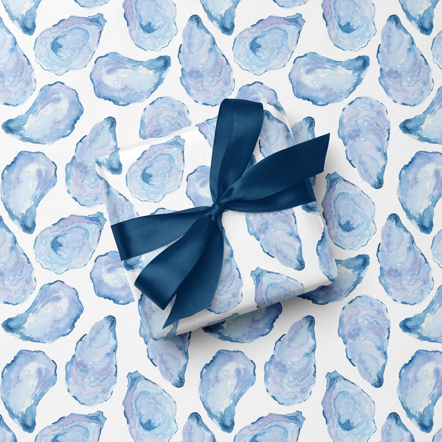 Watercolor Mussel Shell Gift Wrap | Oyster Shell Gift Wrap: Roll of 3 Sheets