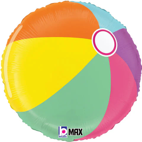 18 Inch Beach Ball Round Foil Balloon