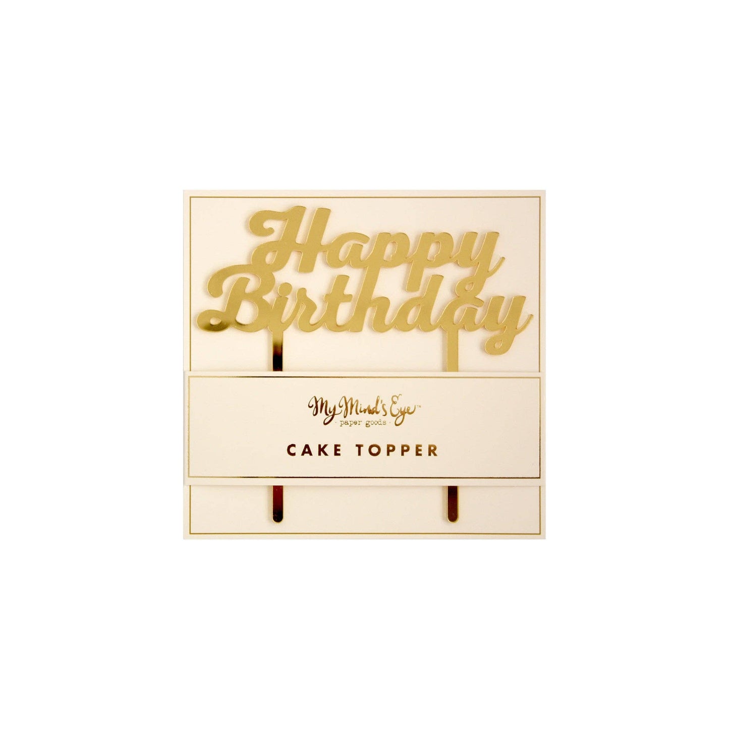 PGB430- Basic Happy Birthday Cake Topper
