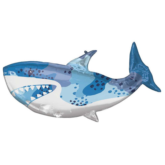 38 Inch Blue Shark Foil Balloon
