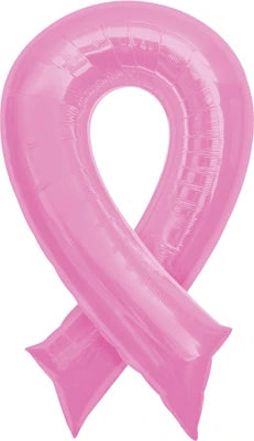 36 Inch Pink Breast Cancer Ribbon Foil Balloon