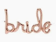 33 Inch Bride Script Rose Gold Foil Balloon