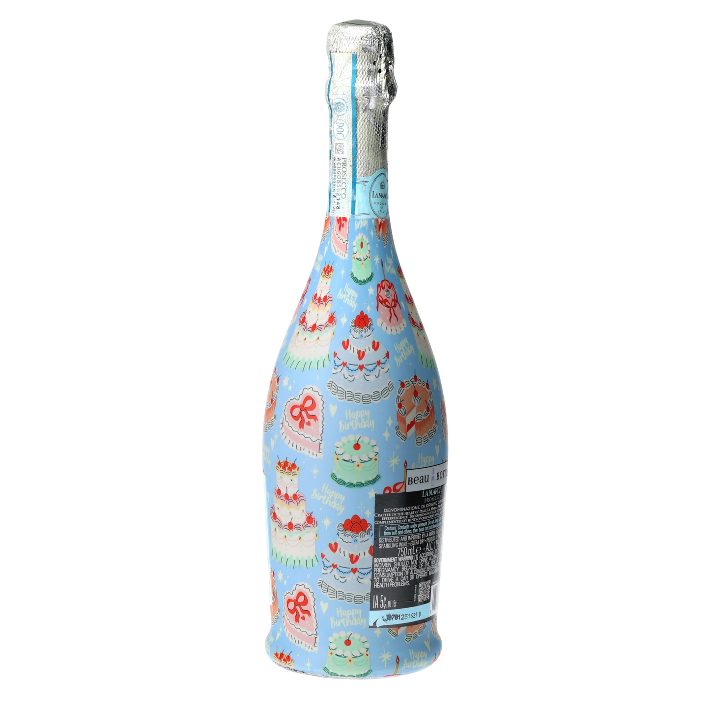 Birthday Patisserie Prosecco Bottle Wrap
